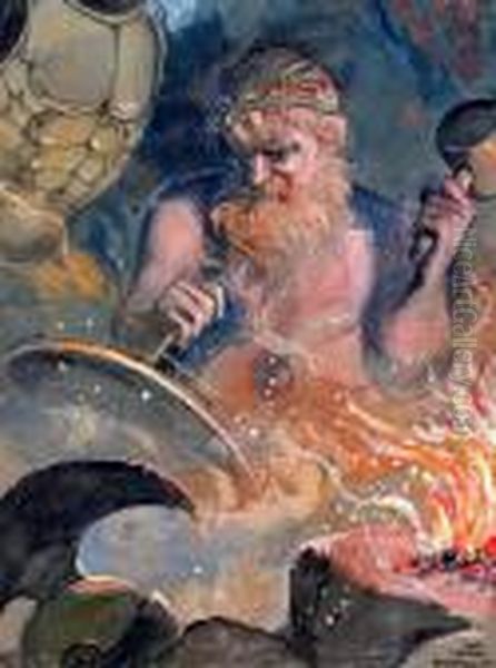 Vulcan At Work On The Armour Of Achilles - view 1