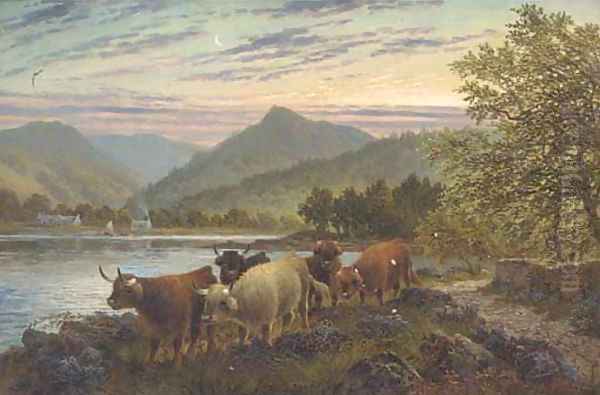 Cattle on the waters edge at Brodick, Arran - view 1