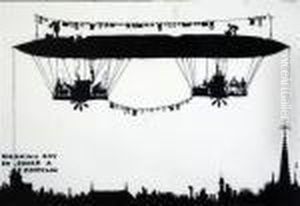 Washing Day On Board A Zeppelin by William Heath Robinson