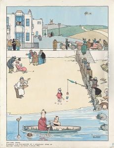 Sea-side Crime, Elaborate Plot
Engineered By Anotorious Gang Of Sea-side Thieves To Steal A Child's
Pail by William Heath Robinson