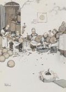 The Plum-pudding Factory, Munitions Forxmas by William Heath Robinson