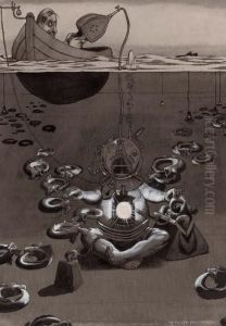 Gathering Whiting In The Yarmouth Roads by William Heath Robinson