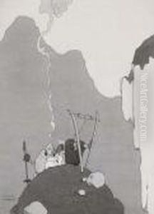'even When Snow Is Scarce, The Winter Season In Switzerland Is Not Without It's Joys' by William Heath Robinson
