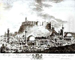 A view of the city and castle of Aleppo Syria by Alexander Drummond