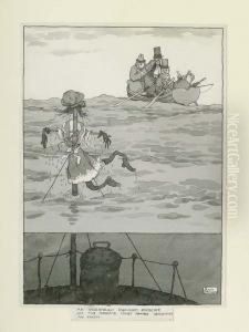 An Ingeniously Disguised Periscope Off The Marget Coast Observing An Enemy