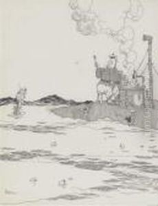 A Noble U-boat Commander Sharing His Rations With A Famishedhake