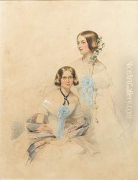 Mrs Ripon (nee Margaret Augusta 
Elwes),wearing White Dress With Lace Bertha, A Rosette Of Blue 
Ribbonpinned To Her Breast, Black, Red And Blue Shawl Around Her 
Arms,gold Bracelets, And Black Ribbon Choker, Her Brown Hair 
Loopedaround Her Ears, Sea - view 1