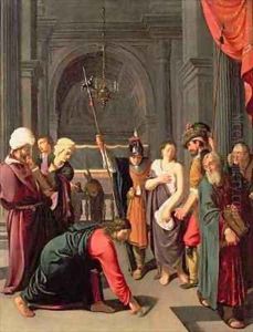 Christ and the Woman Taken in Adultery by Gerard (Chevaert) Doullet
