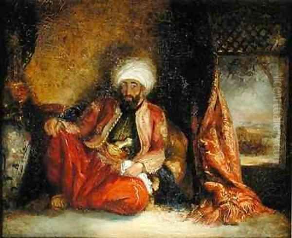 A Turk Smoking a Pipe - view 1