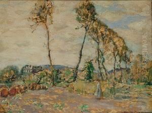 A Provencal Landscape by Alexander Ignatius Roche