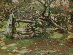 Fetching Water, Polperro by Alexander Ignatius Roche