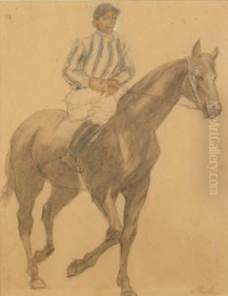 Jockey Sur Son Cheval - view 1