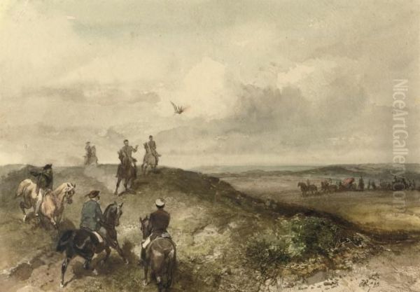 A Royal Hunting Party: Queen Emma On A Falcon Hunt - view 1