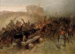 Stealing The Groninger's Canon, Franeker 1496 by Charles Rochussen