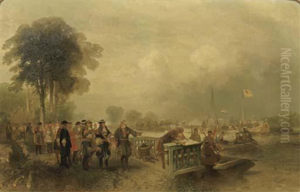Stadholder William Iii Inspecting The Troups At Hinderschans - view 1