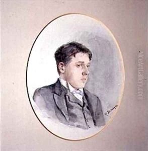 Portrait of Arnold Bennett 1867-1931 by M. Dumayne