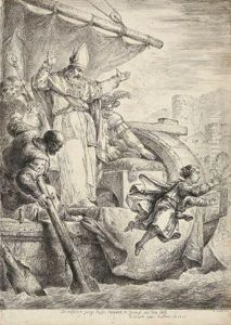 Der Entfuhrte Kaiser Heinrich Vi. Springt Aus Dem Schiff