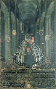 Organ panel depicting The Sitting of the Council of Trent in Trent Cathedral on 3rd and 4th December 1565 Organ panel depicting The Sitting of the Council of Trent in Trent Cathedral on 3rd and 4th December 1565