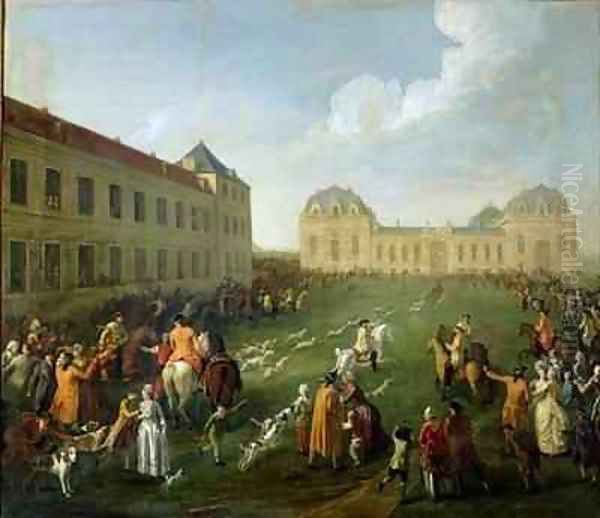 Deer Hunt in the Grandes Ecuries at Chantilly - view 1