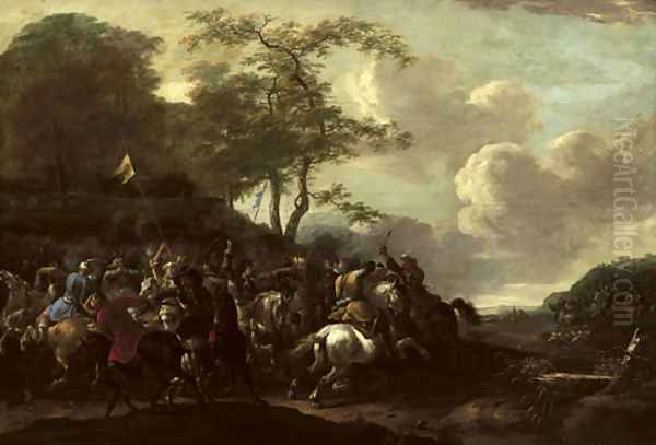 A cavalry skirmish between Christians and Turks 2 - view 1
