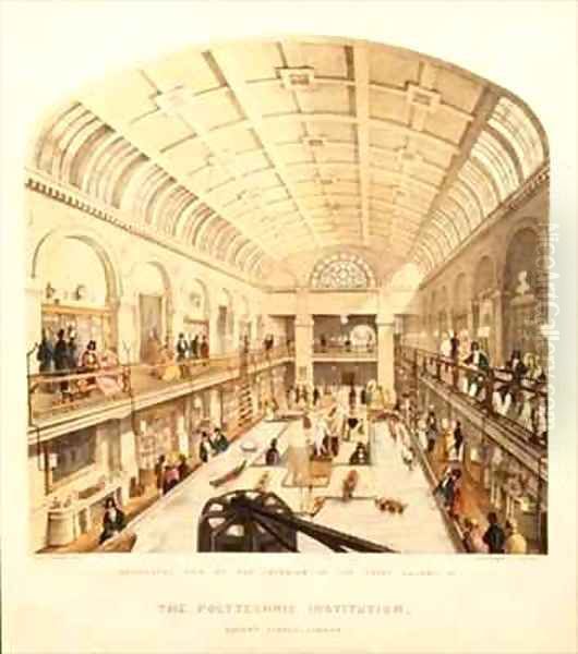 Interior view of the Great Gallery at the Polytechnic Institution Regent Street - view 1