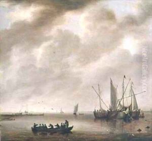 The Calm Sea by Willem van Diest