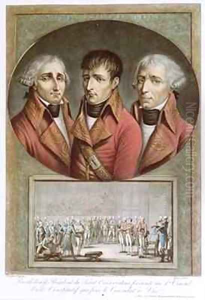 Portrait of the Three Consuls of the Republic and Barthelemy Presenting the Consitutional Act Proclaiming Napoleon I as Emperor for Life to the Premier Consul - view 1