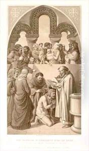 The Baptism of King Ethelbert of Kent by St Augustine at Canterbury in 597 by William Dyce