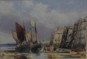 Fisherfolk And Vessels Upon The Shore