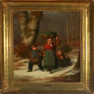 Children In The Forest by Jorgen Roed