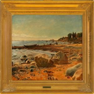 Coastal Scene Fromhellebaek Village On A Calm Summer Day