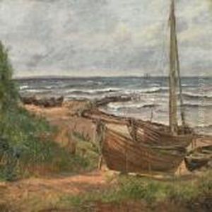 Coast Scenery From Hellebaek by Jorgen Roed