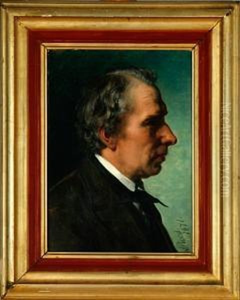 Roed: A Portrait Of The Danish
Painter R. C. Rasmussen. Signed And Dated J. C. Rasmussen 1871 - view 1