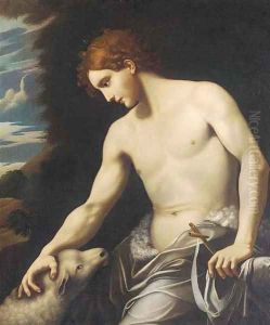 Saint John the Baptist in a landscape by Michele Desubleo