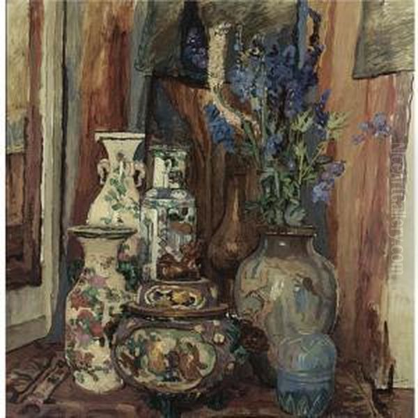 A Still Life With Chinese Vases - view 1