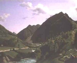 A Valley in the Pyrenees by A.L.R.M. Duperraux