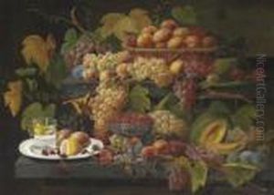 Fruit And Lemon Water by Severin Roesen