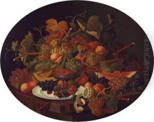 Still Life With Fruit On A Marble Tabletop