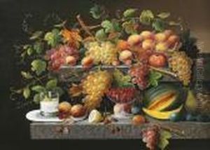 Still Life Of Fruit by Severin Roesen