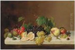 Grapes On A Marble Slab