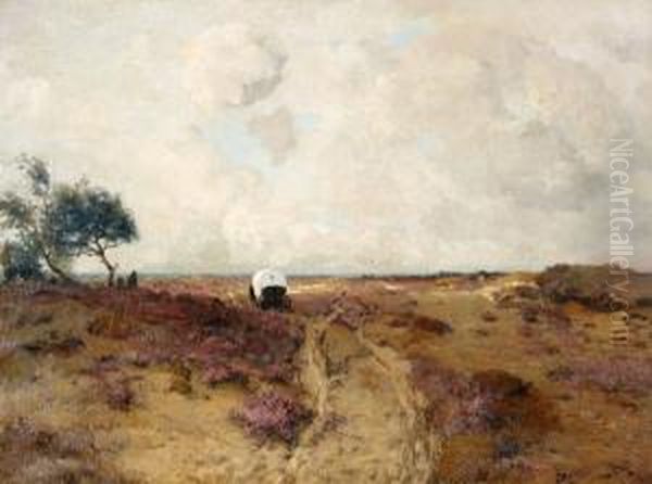 Heidelandschap Met Een Huifkar - view 1