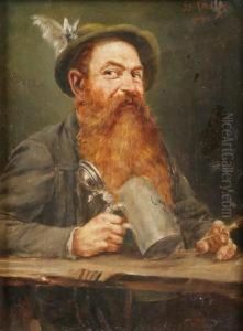 A Smoker With A Tankard