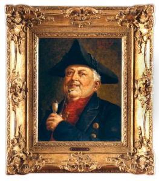 Retrato De Hombre Con Pipa - view 1