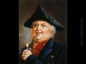 Bildnis Eines Pfeiferauchenden Alten Mit Dreispitz