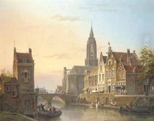 A view of a canal in a Dutch town