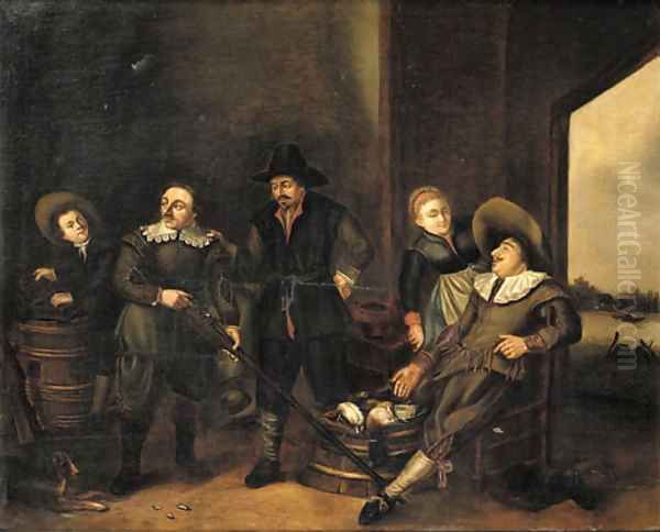 Sportsmen in a tavern after the chase - view 1