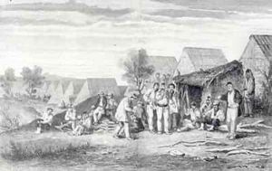 Deportee Camp on the Cros Peninsula New Caledonia by Hippolyte Dutheil