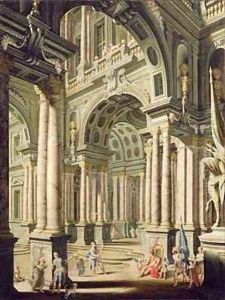 Imaginary Palace with David before Saul by John Devoto