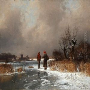 A Talk On A Frozen Lake by Frederik Niels M. Rohde