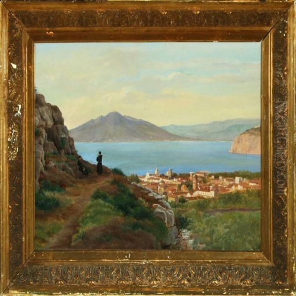 Monks At A Mountainlake - view 1